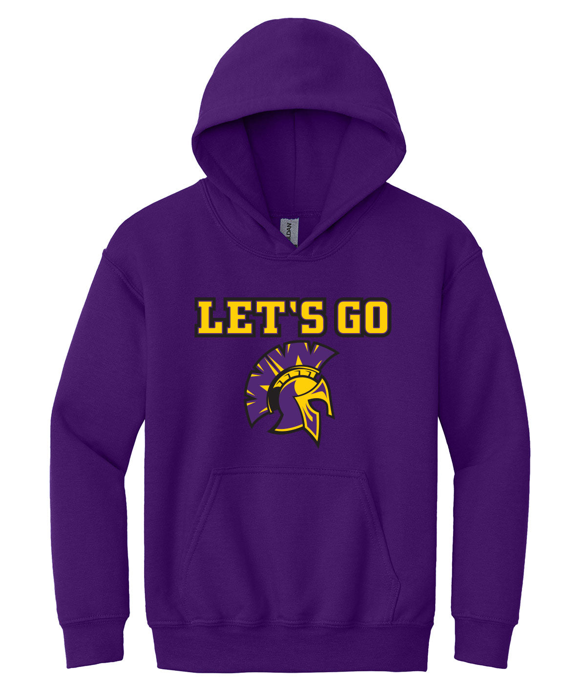 Let's Go Warriors Youth Hooded Sweatshirt