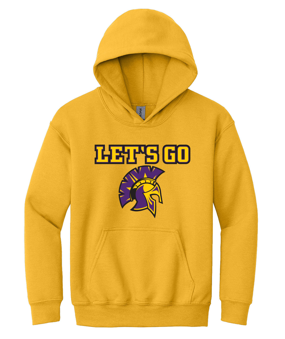 Let's Go Warriors Youth Hooded Sweatshirt