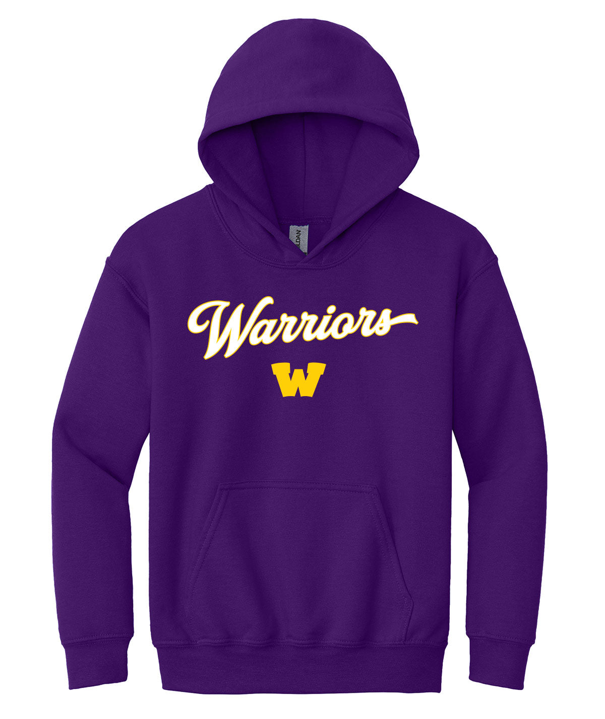Warriors Script Youth Hooded Sweatshirt