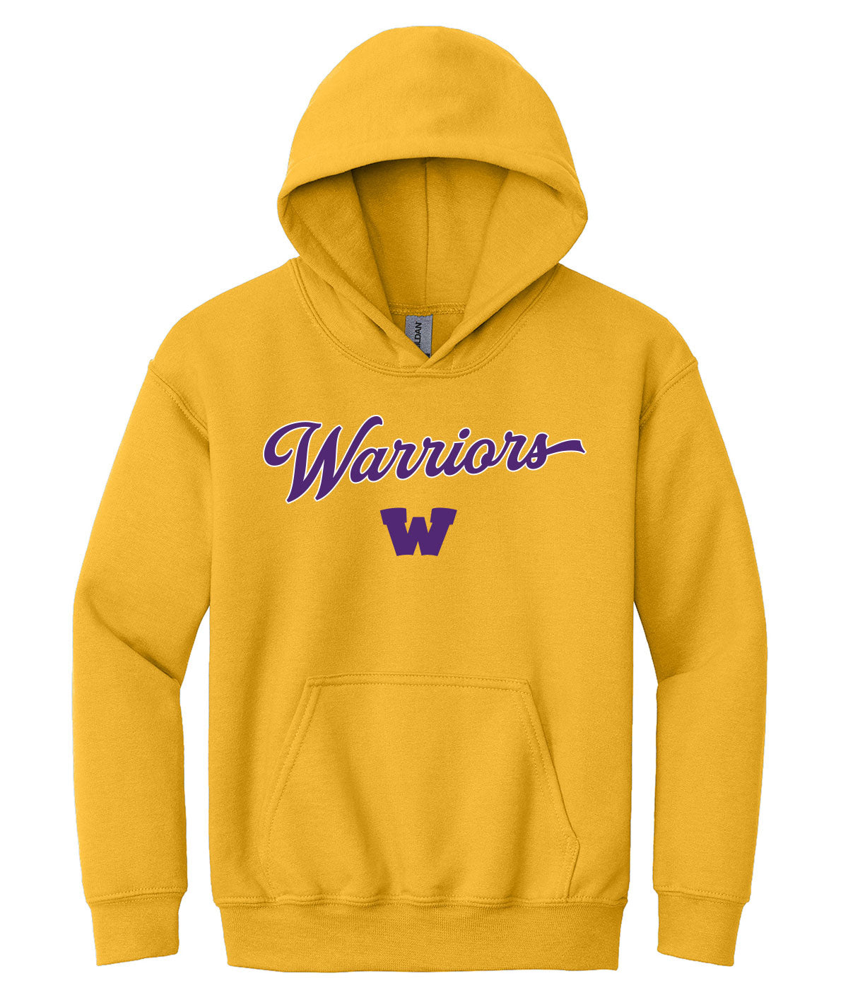Warriors Script Youth Hooded Sweatshirt