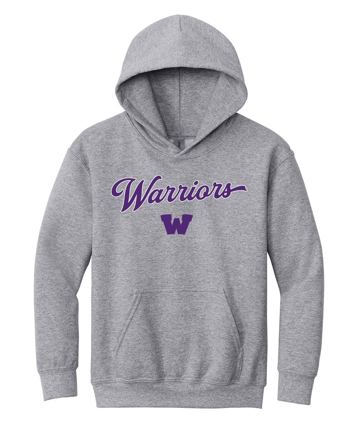 Warriors Script Youth Hooded Sweatshirt
