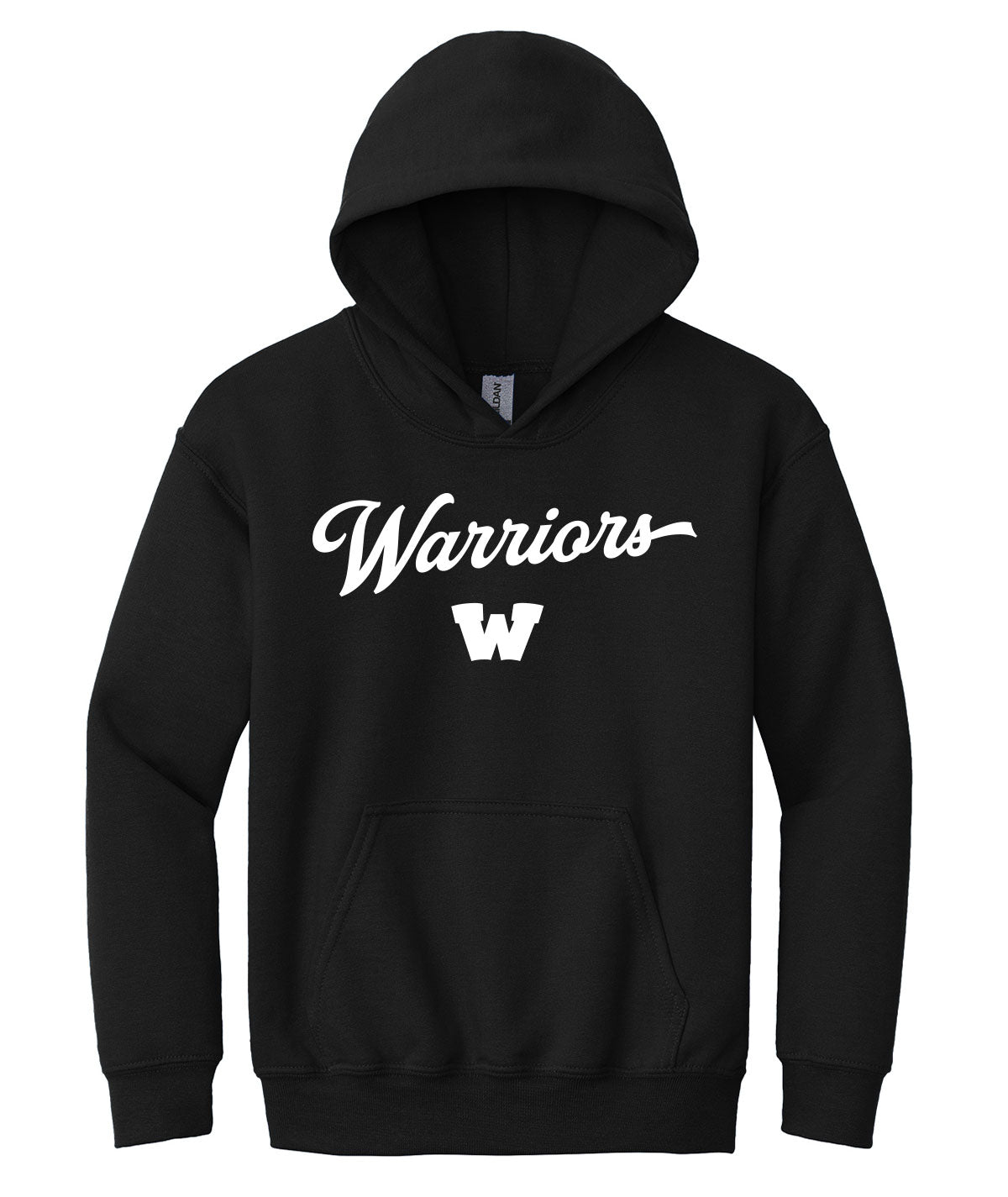 Warriors Script Youth Hooded Sweatshirt