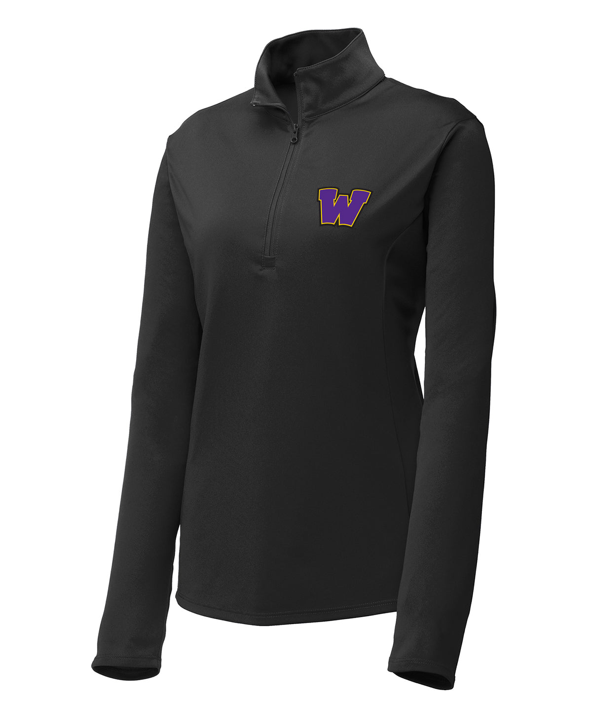 District Womens 1/4 Zip Solid Pullover